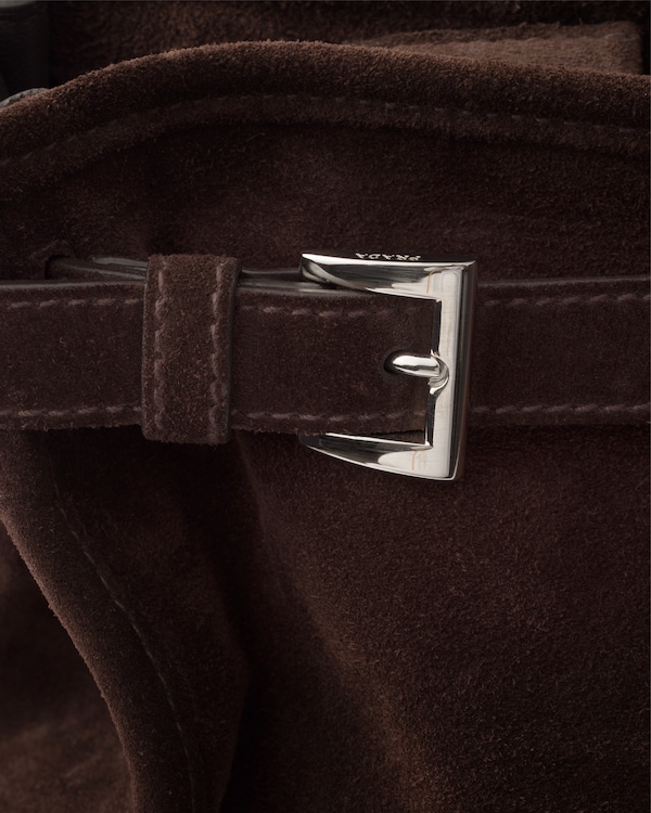 Prada Bonnie suede tote bag - Dark Brown Prada Bonnie suede tote bag - Dark Brown