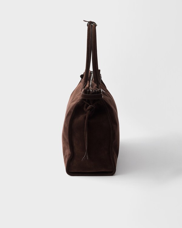Prada Bonnie suede tote bag - Dark Brown Prada Bonnie suede tote bag - Dark Brown