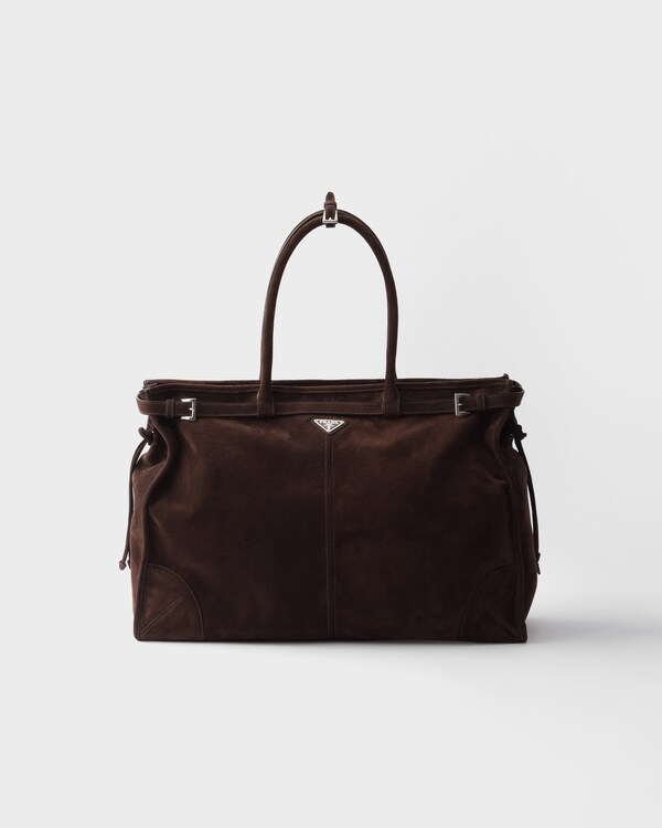Prada Bonnie suede tote bag - Dark Brown Prada Bonnie suede tote bag - Dark Brown