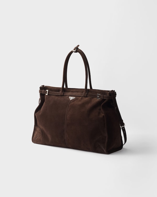 Prada Bonnie suede tote bag - Dark Brown Prada Bonnie suede tote bag - Dark Brown