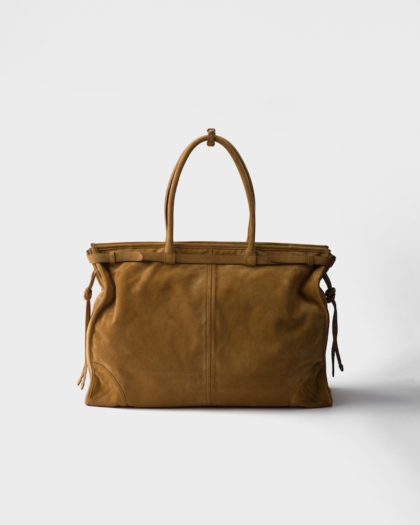 Prada Bonnie suede tote bag - Cinnamon Prada Bonnie suede tote bag - Cinnamon