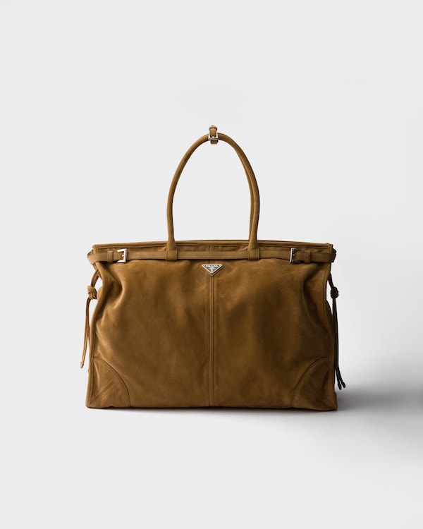Prada Bonnie suede tote bag - Cinnamon Prada Bonnie suede tote bag - Cinnamon