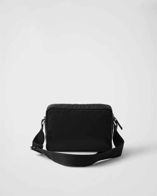 Re-Nylon and Saffiano shoulder bag - Black Re-Nylon and Saffiano shoulder bag - Black
