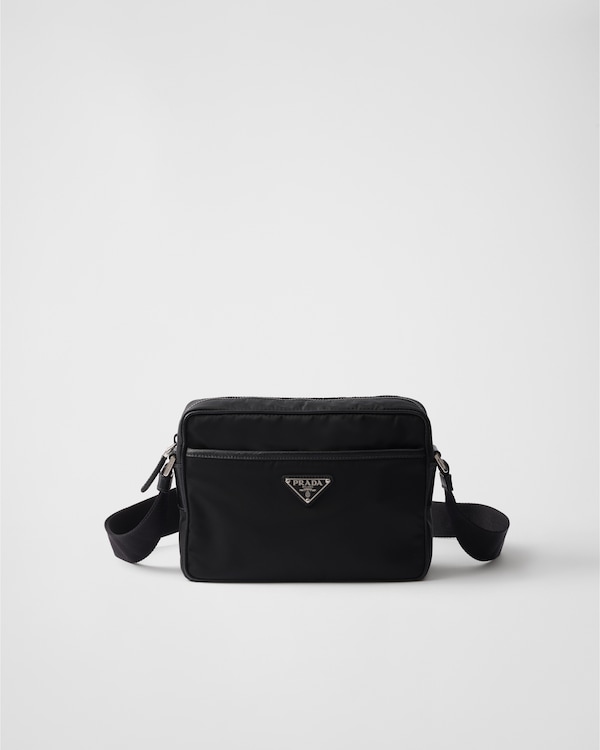 Re-Nylon and Saffiano shoulder bag - Black Re-Nylon and Saffiano shoulder bag - Black