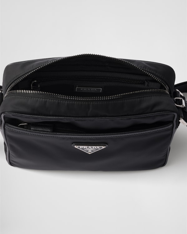Re-Nylon and Saffiano shoulder bag - Black Re-Nylon and Saffiano shoulder bag - Black