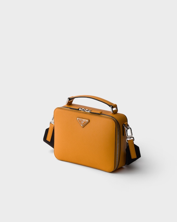 Prada Brique medium Saffiano leather bag - Amber Prada Brique medium Saffiano leather bag - Amber