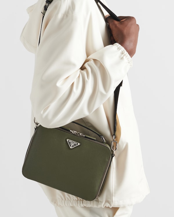 Prada Brique medium Saffiano leather bag - Loden Green Prada Brique medium Saffiano leather bag - Loden Green