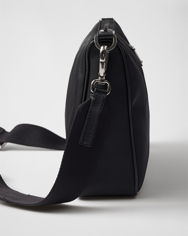 Re-Nylon and Saffiano leather shoulder bag - Black Re-Nylon and Saffiano leather shoulder bag - Black