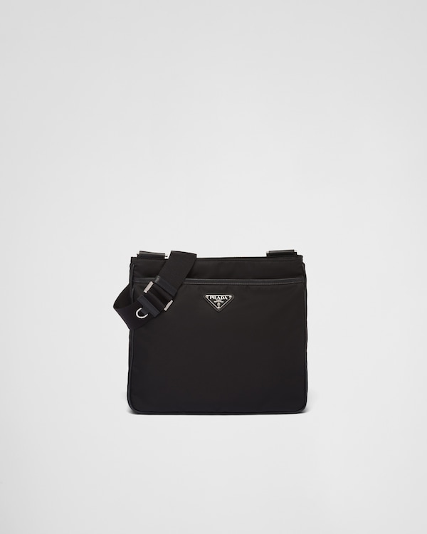 Re-Nylon and Saffiano shoulder bag - Black Re-Nylon and Saffiano shoulder bag - Black