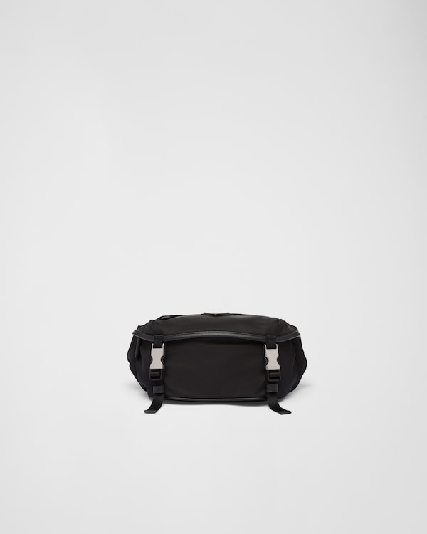 Re-Nylon and Saffiano leather shoulder bag - Black Re-Nylon and Saffiano leather shoulder bag - Black