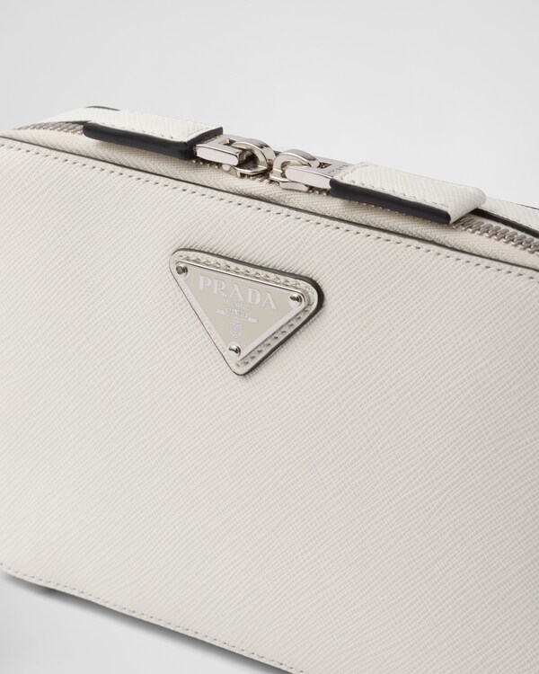 Prada Brique Saffiano皮革手袋 - 白色 Prada Brique Saffiano皮革手袋 - 白色
