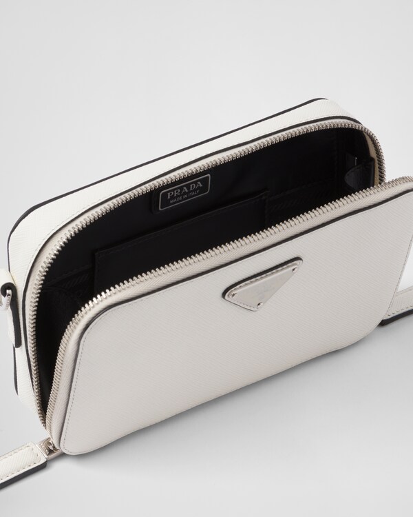 Prada Brique Saffiano皮革手袋 - 白色 Prada Brique Saffiano皮革手袋 - 白色