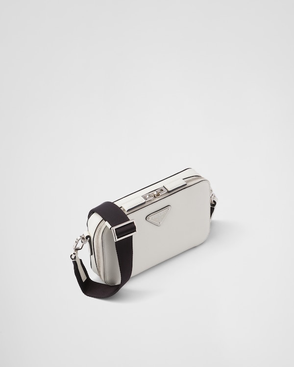 Prada Brique Saffiano皮革手袋 - 白色 Prada Brique Saffiano皮革手袋 - 白色