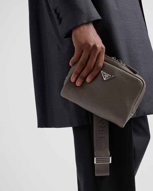 Leather shoulder bag - Bamboo Gray Leather shoulder bag - Bamboo Gray
