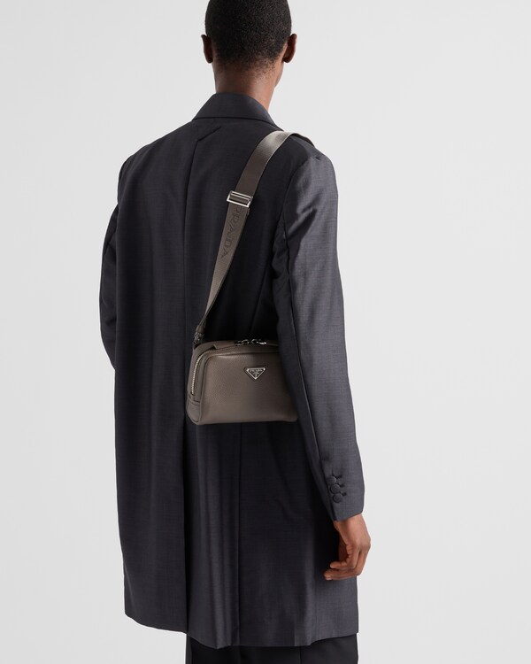 Leather shoulder bag - Bamboo Gray Leather shoulder bag - Bamboo Gray