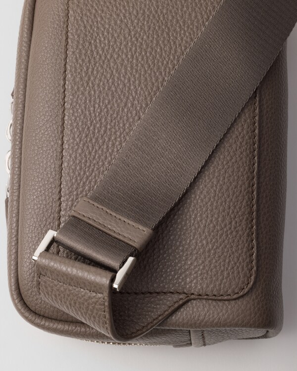 Leather shoulder bag - Bamboo Gray Leather shoulder bag - Bamboo Gray