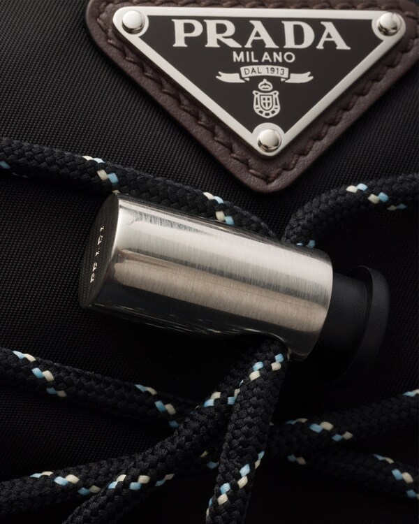 Prada Speedrock Re-Nylon and leather shoulder bag - Black Prada Speedrock Re-Nylon and leather shoulder bag - Black