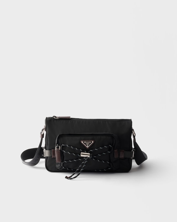 Prada Speedrock Re-Nylon and leather shoulder bag - Black Prada Speedrock Re-Nylon and leather shoulder bag - Black
