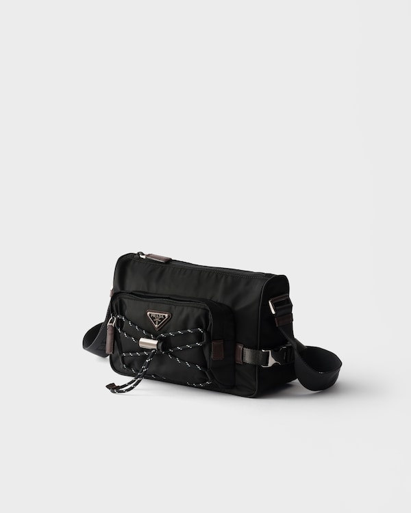 Prada Speedrock Re-Nylon and leather shoulder bag - Black Prada Speedrock Re-Nylon and leather shoulder bag - Black
