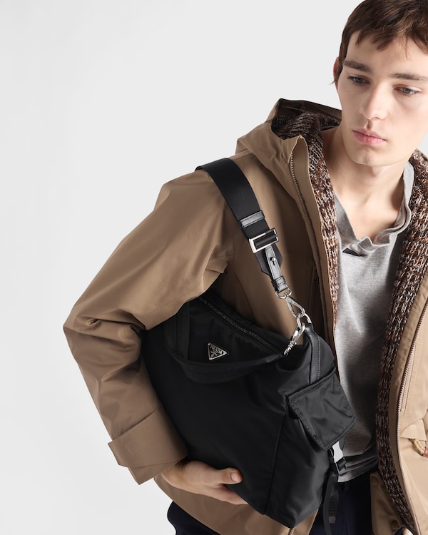 Prada Explore Re-Nylon and leather bag - Black Prada Explore Re-Nylon and leather bag - Black
