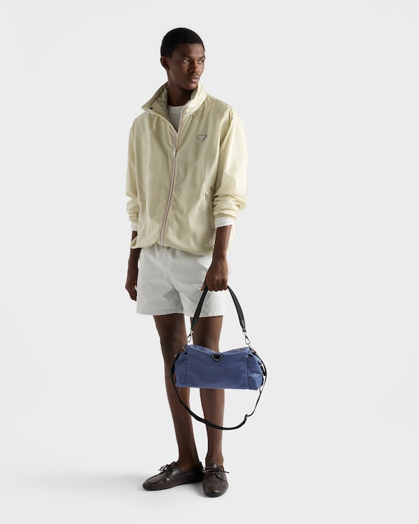Prada Explore Re-Nylon与皮革手袋 - 航天蓝 Prada Explore Re-Nylon与皮革手袋 - 航天蓝