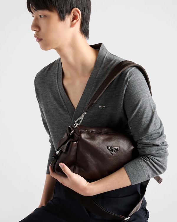 Prada Explore 皮革手袋 - 咖啡棕 Prada Explore 皮革手袋 - 咖啡棕
