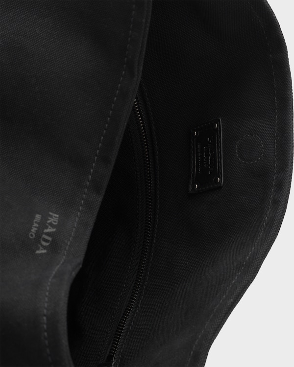 Prada Route 帆布和皮革单肩包 - 黑色 Prada Route 帆布和皮革单肩包 - 黑色