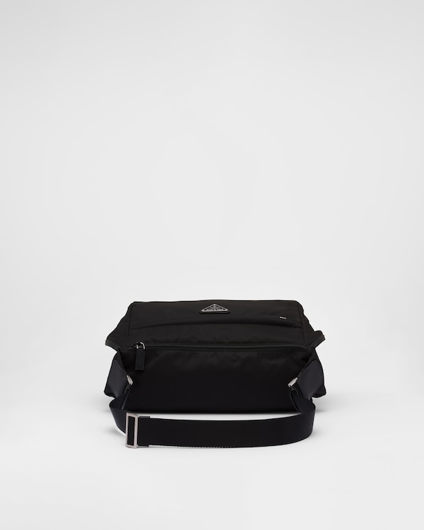 Re-Nylon and Saffiano leather shoulder bag - Black Re-Nylon and Saffiano leather shoulder bag - Black