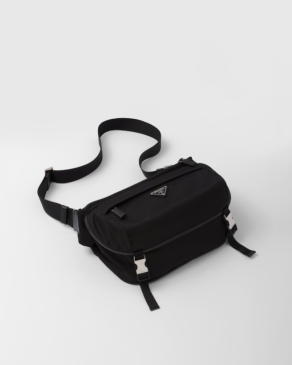 Re-Nylon and Saffiano leather shoulder bag - Black Re-Nylon and Saffiano leather shoulder bag - Black