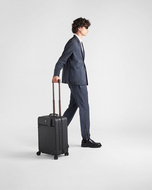 Saffiano Leather Trolley - Black Saffiano Leather Trolley - Black