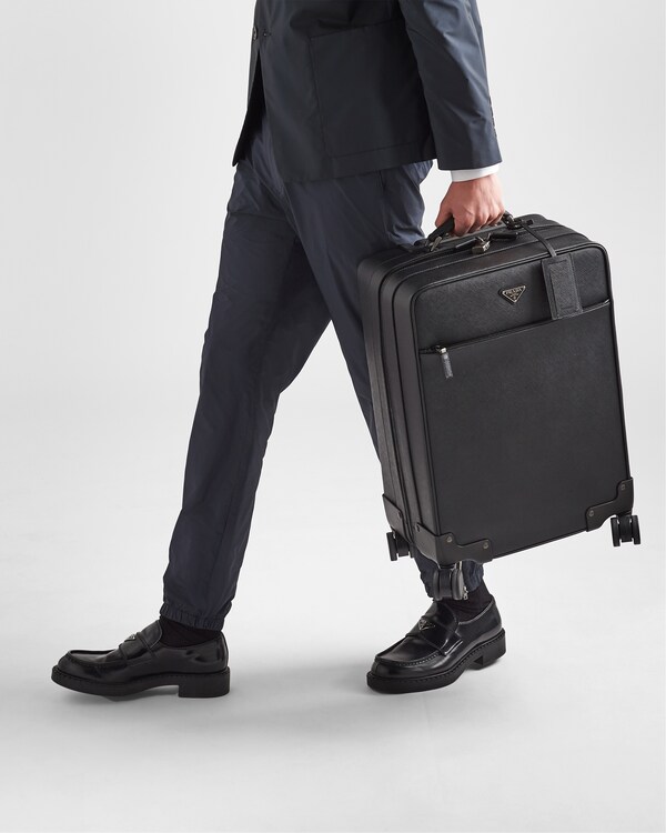 Saffiano Leather Trolley - Black Saffiano Leather Trolley - Black