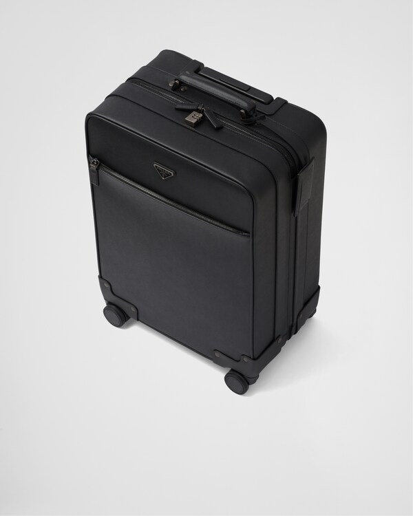 Saffiano Leather Trolley - Black Saffiano Leather Trolley - Black