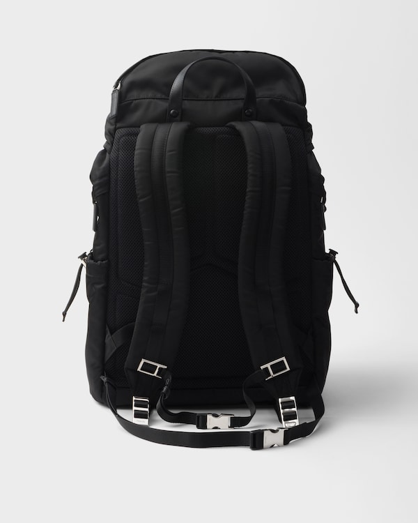 Re-Nylon and Saffiano leather backpack - Black Re-Nylon and Saffiano leather backpack - Black
