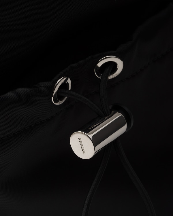 Re-Nylon and Saffiano leather backpack - Black Re-Nylon and Saffiano leather backpack - Black