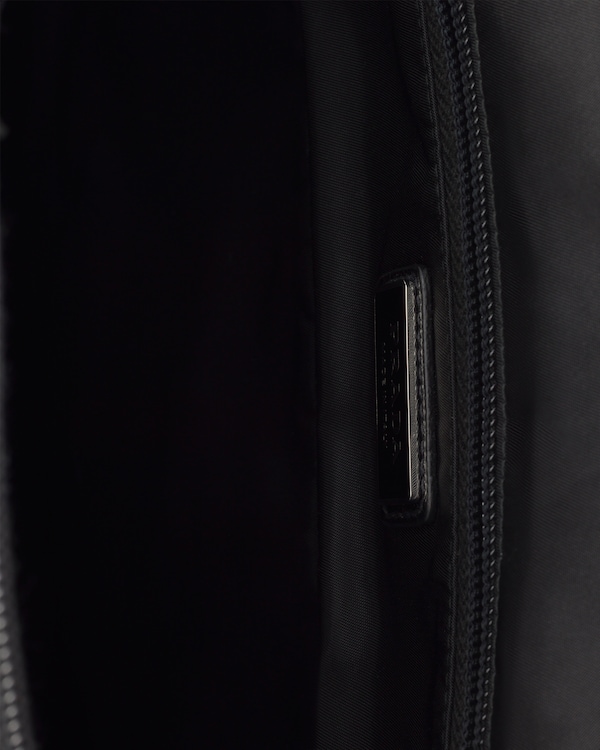 Re-Nylon and Saffiano leather backpack - Black Re-Nylon and Saffiano leather backpack - Black