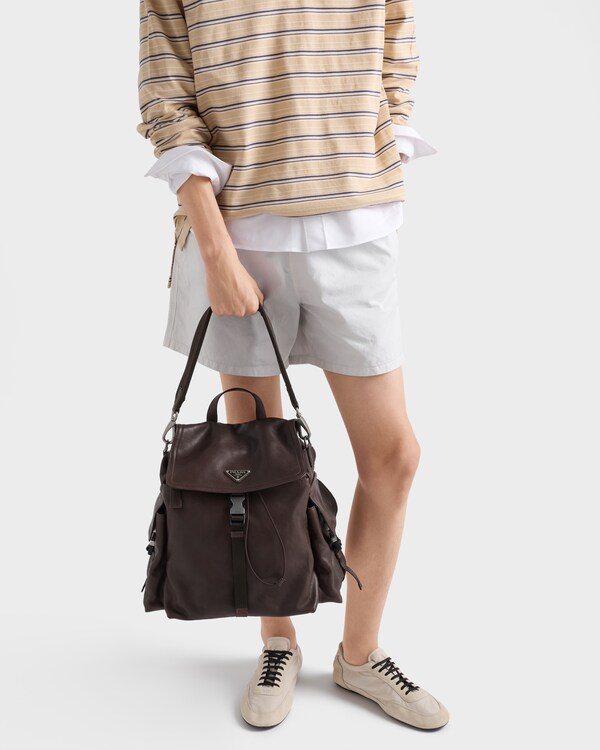 Prada Explore 皮革背包 - 咖啡棕 Prada Explore 皮革背包 - 咖啡棕