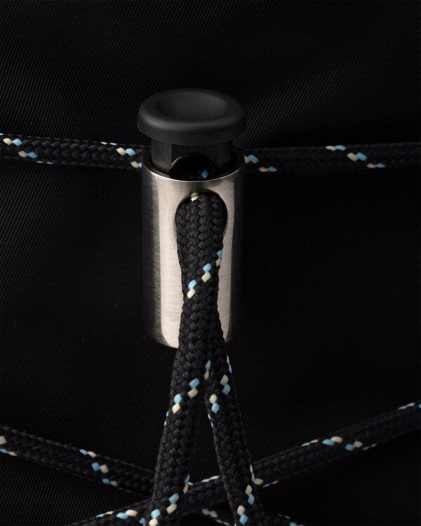 Prada Speedrock Re-Nylon与皮革双肩背包 - 黑色 Prada Speedrock Re-Nylon与皮革双肩背包 - 黑色