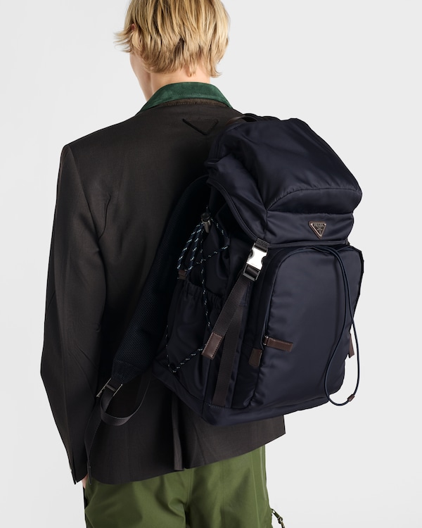 Prada Speedrock Re-Nylon and leather backpack - Navy Prada Speedrock Re-Nylon and leather backpack - Navy
