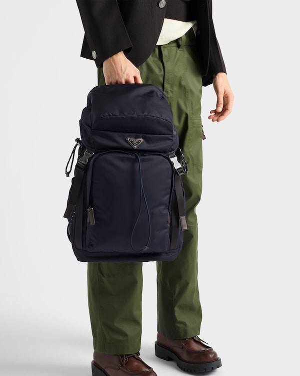 Prada Speedrock Re-Nylon and leather backpack - Navy Prada Speedrock Re-Nylon and leather backpack - Navy