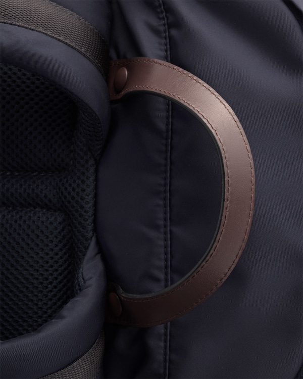 Prada Speedrock Re-Nylon and leather backpack - Navy Prada Speedrock Re-Nylon and leather backpack - Navy