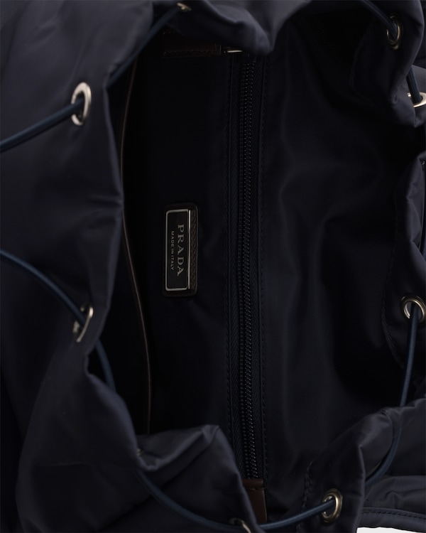 Prada Speedrock Re-Nylon and leather backpack - Navy Prada Speedrock Re-Nylon and leather backpack - Navy