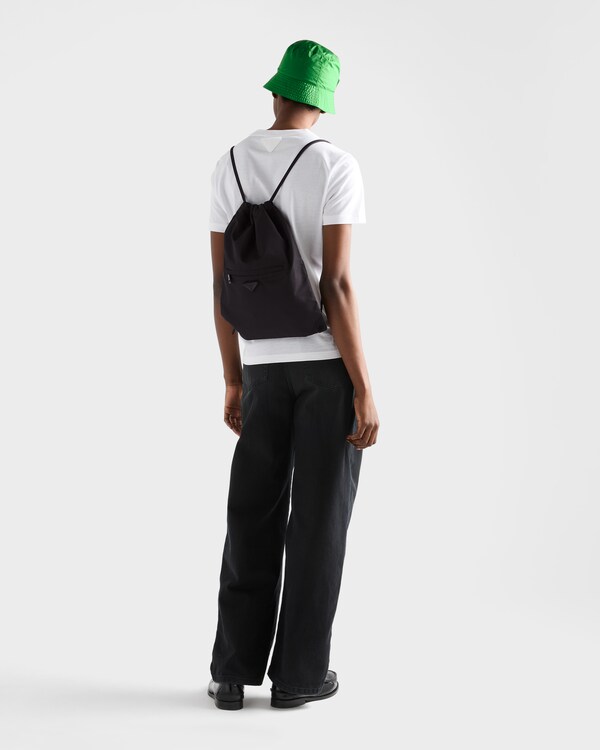 Re-Nylon drawstring backpack - Black Re-Nylon drawstring backpack - Black
