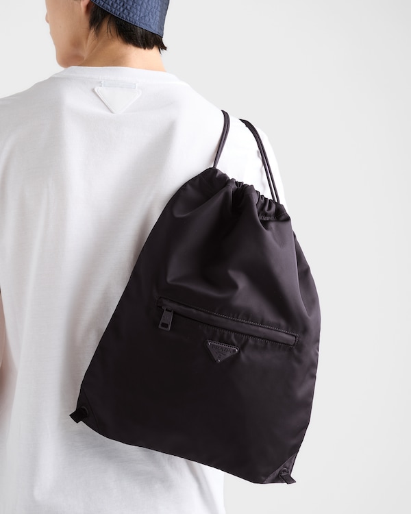 Re-Nylon drawstring backpack - Black Re-Nylon drawstring backpack - Black