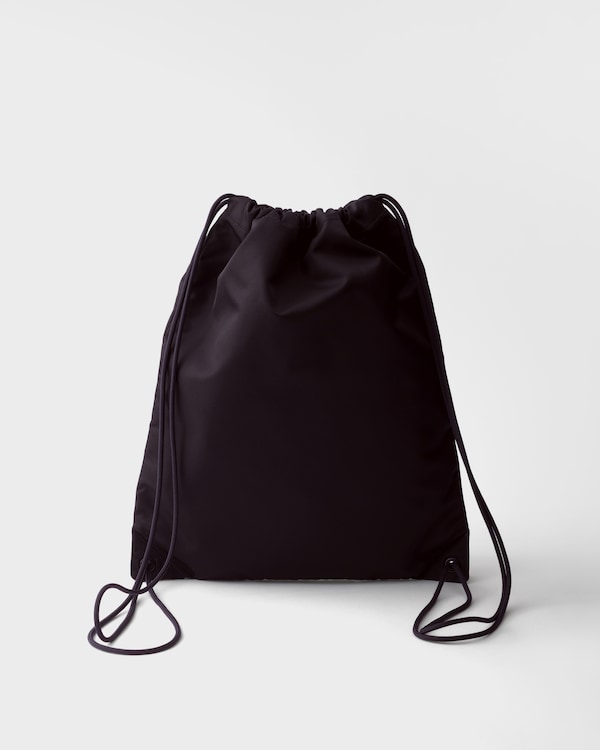 Re-Nylon drawstring backpack - Black Re-Nylon drawstring backpack - Black