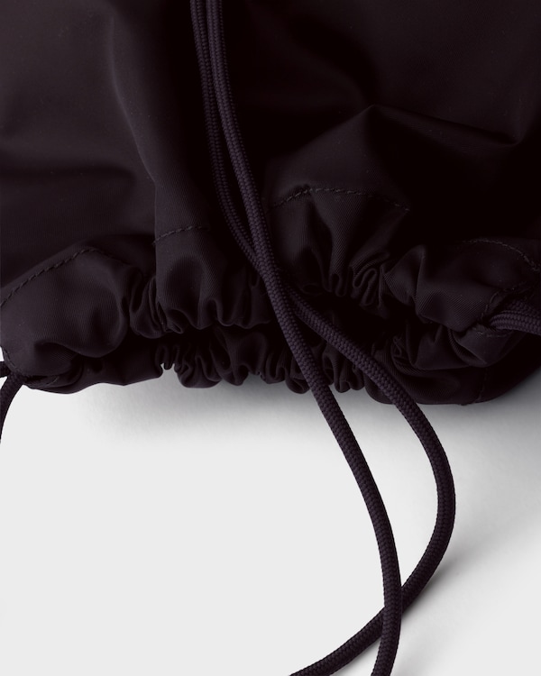 Re-Nylon drawstring backpack - Black Re-Nylon drawstring backpack - Black