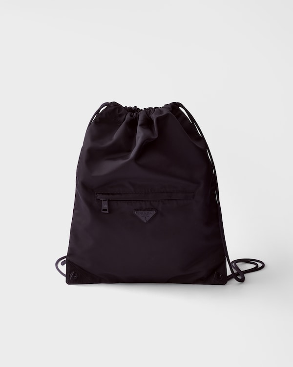 Re-Nylon drawstring backpack - Black Re-Nylon drawstring backpack - Black