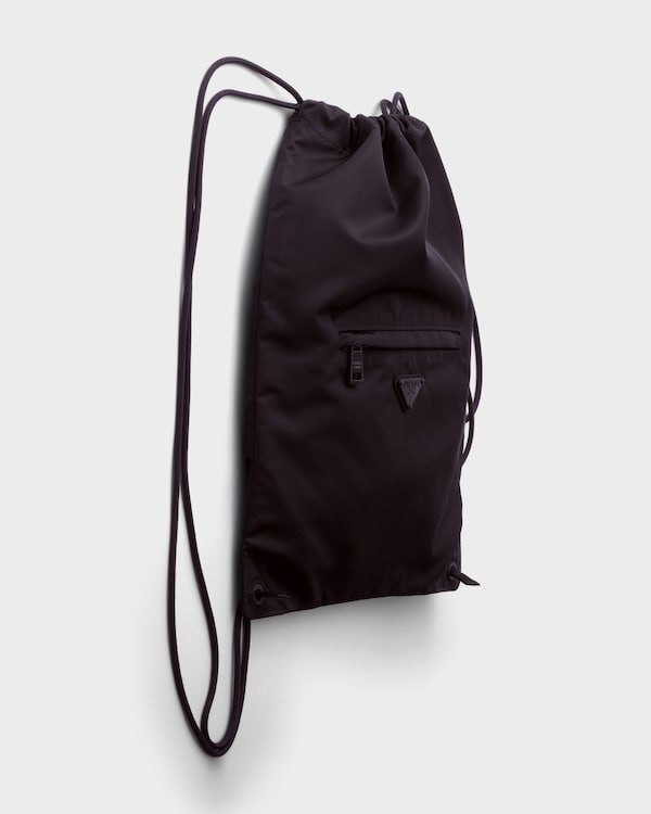 Re-Nylon drawstring backpack - Black Re-Nylon drawstring backpack - Black