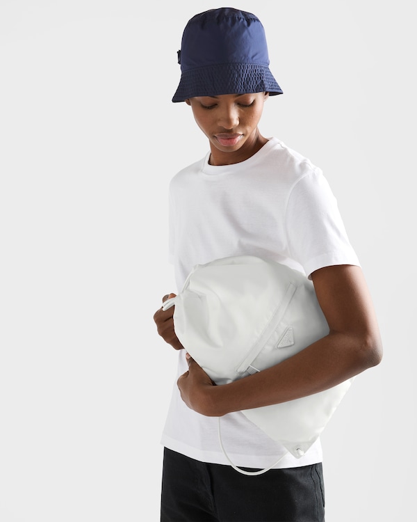 Re-Nylon drawstring backpack - White Re-Nylon drawstring backpack - White