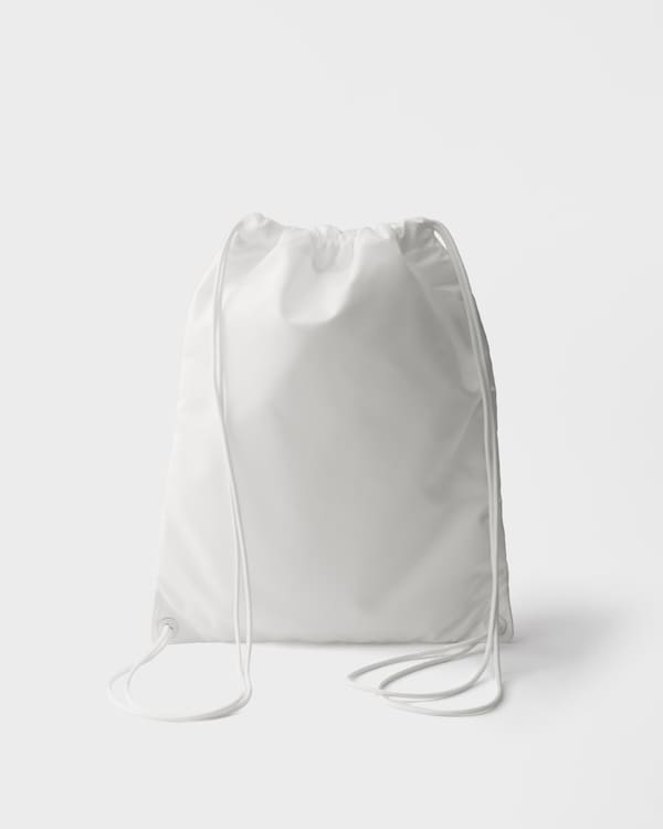 Re-Nylon drawstring backpack - White Re-Nylon drawstring backpack - White