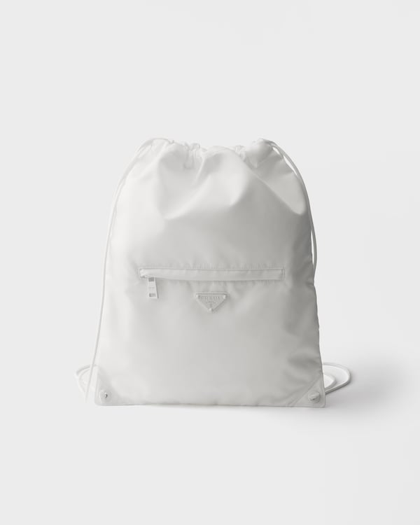 Re-Nylon drawstring backpack - White Re-Nylon drawstring backpack - White